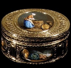 Snuff Box with Kitchen Scene